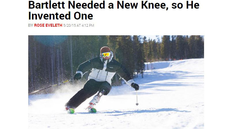 Newsweek Article Featuring Medical Product BTK Sport Knee Engineered by Pillar Design