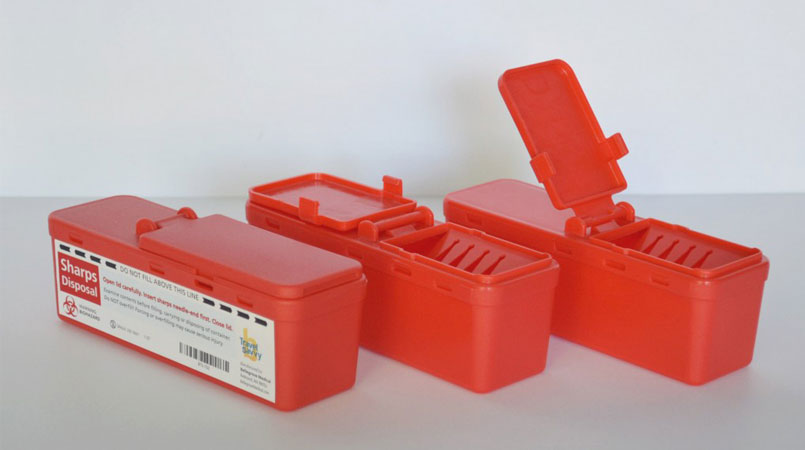 Bellgrove Medical's Sharps Container Sketched, Designed, Prototyped, Engineered by Pillar Design