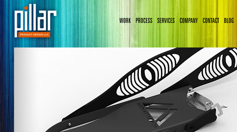 Pillar Product Design Website Mockup
