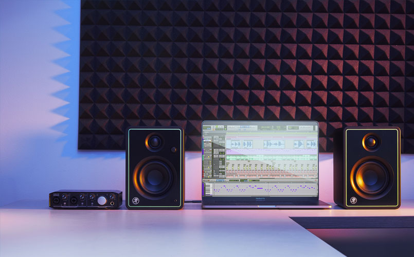 Mackie CR-X Series studio monitors feature industrial design with metal faceplate