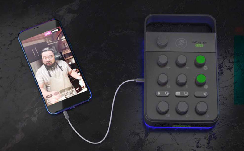 Product designer uses Mackie MCaster Live to edit audio while streaming